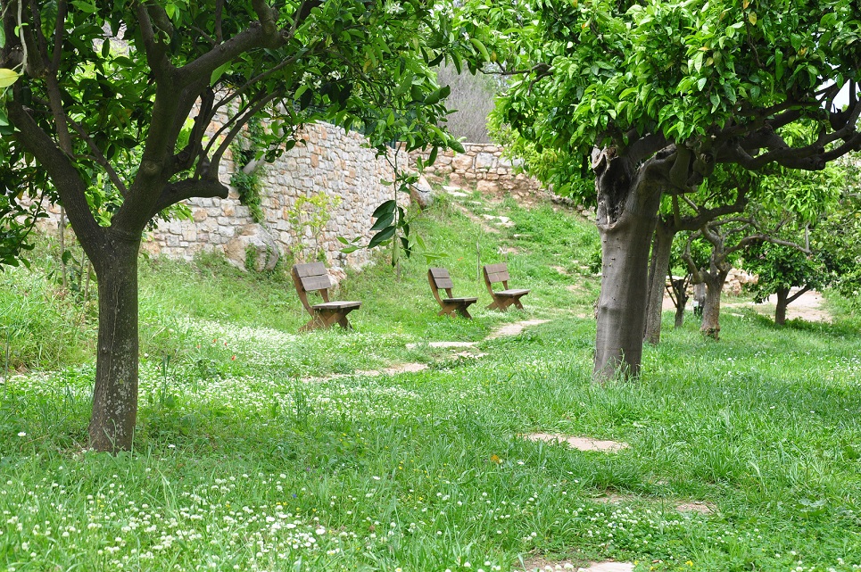 Ο κήπος στον παλιό νερόμυλο στην Κυπαρισσία 